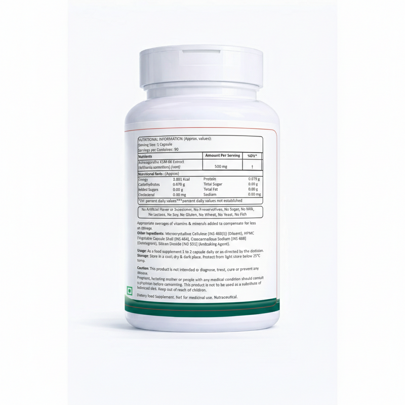 Ashwagandha KSM-66 500mg Capsules – 90 Capsules