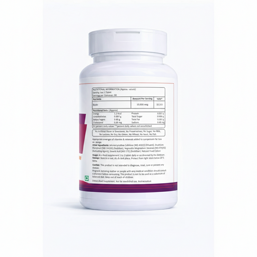 Ultra Biotin Plant-Based 10,000mcg Tablets – 90 Tablets