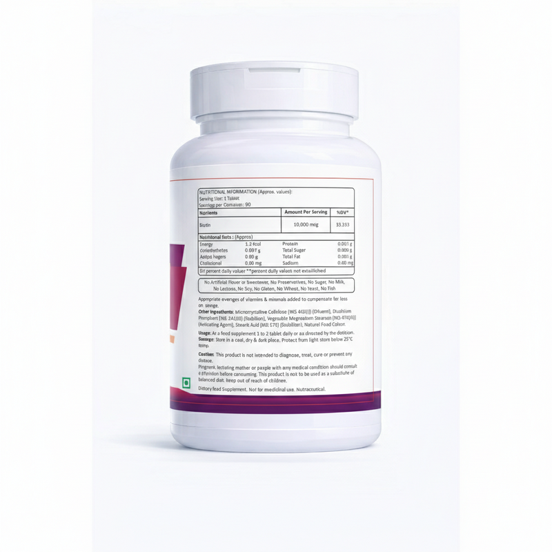 Ultra Biotin Plant-Based 10,000mcg Tablets – 90 Tablets