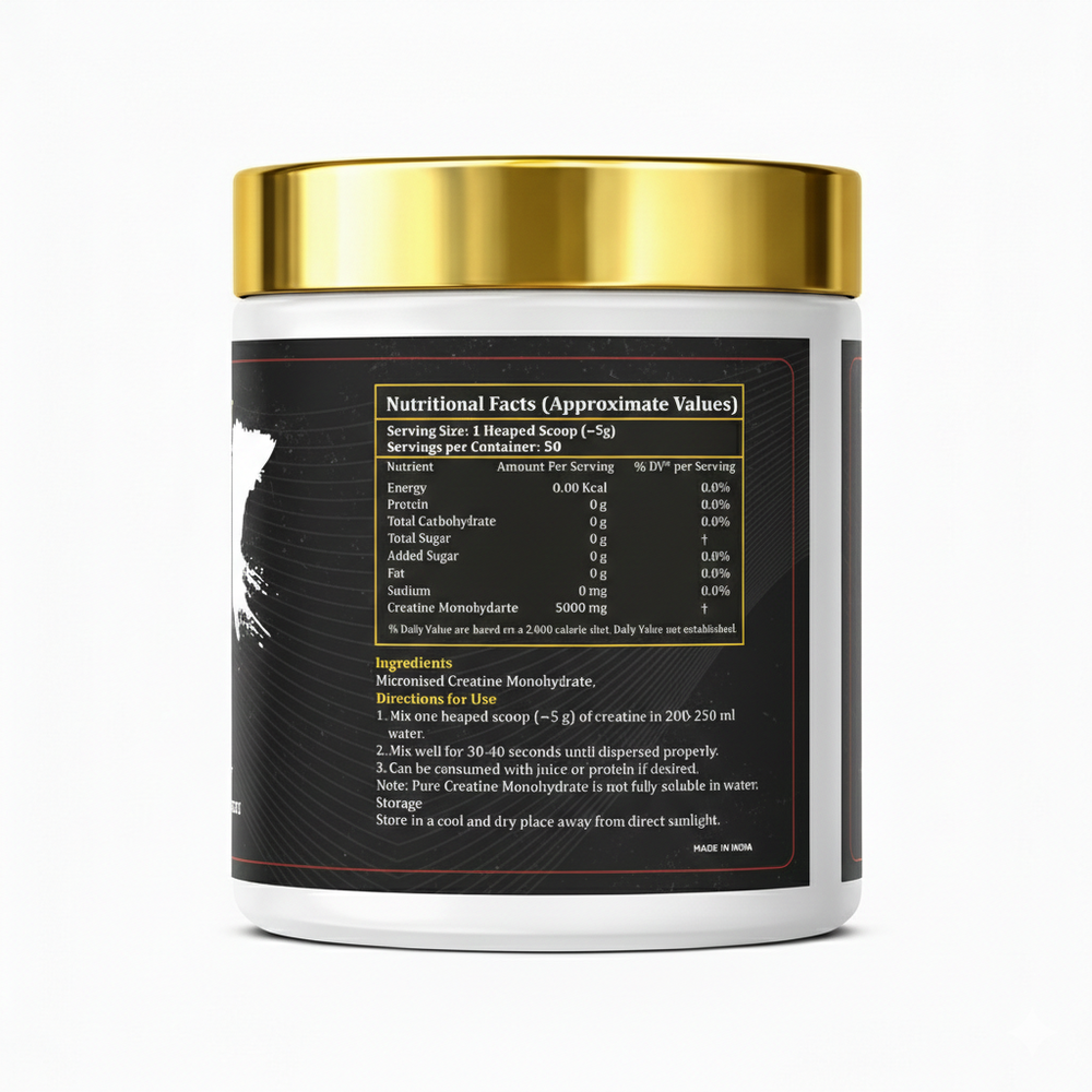 Micronised Creatine Monohydrate 5000mg Powder - Unflavoured