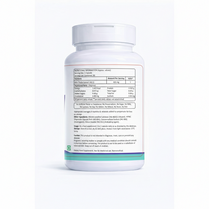 Milk Thistle Detox 600mg Capsules – 90 Capsules